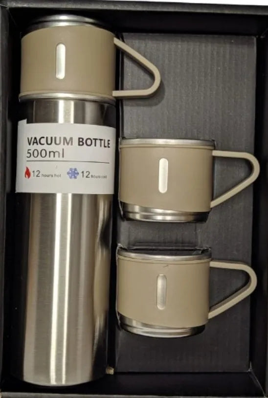 Conjunto Garrafas Térmicas a Vácuo em Aço Inox  500ml