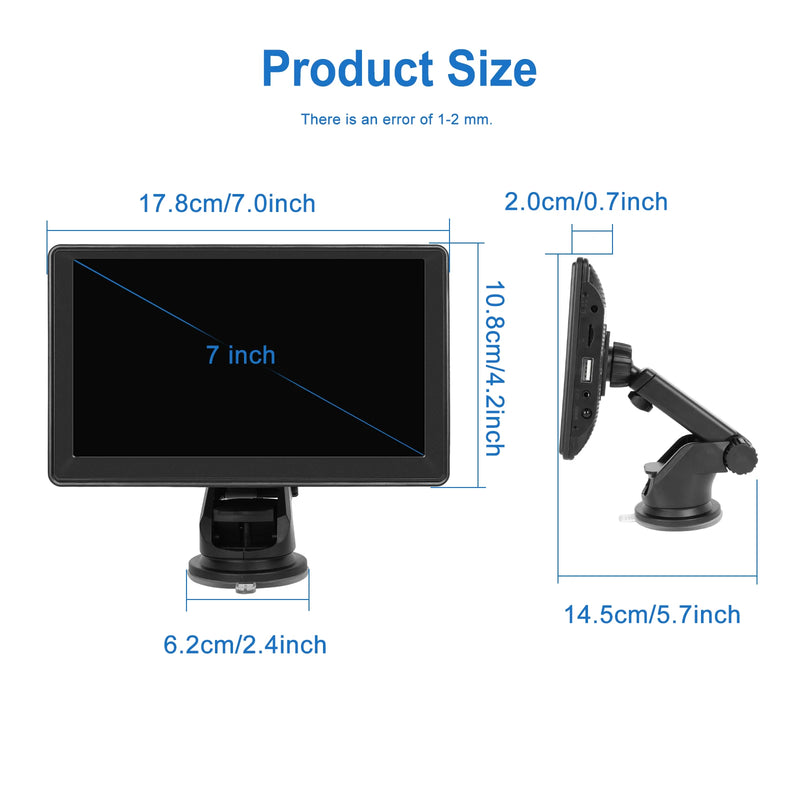 Monitor de multimídia Podofo 7 "rádio para carro  mp5 reprodutor multimídia sem fio android suporte automático apple airplay bluetooth navegação gps